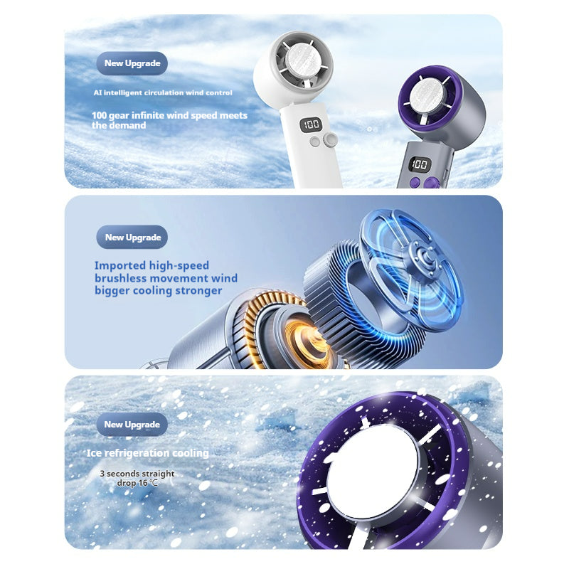 High-speed ice wind Handheld Fan