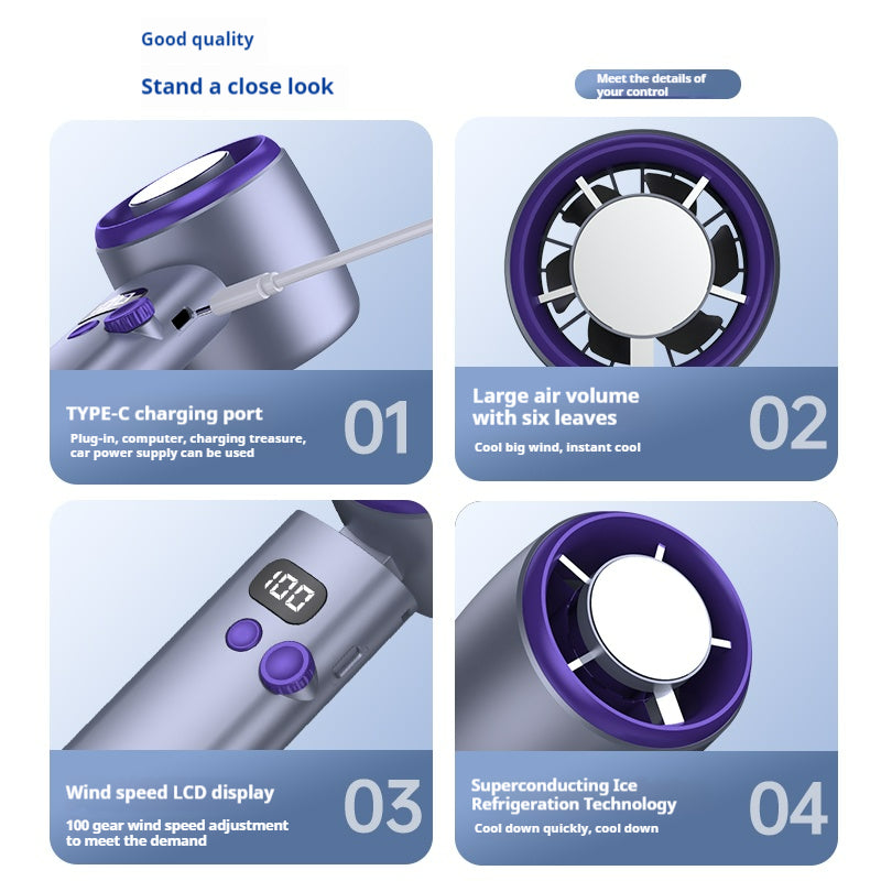 High-speed ice wind Handheld Fan