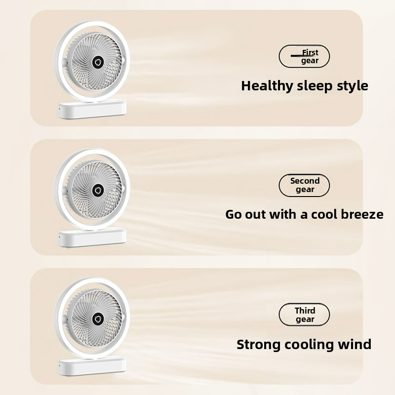 Desktop lighting automatic oscillation fan