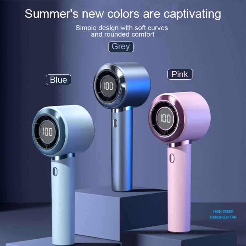 Digital handheld fan