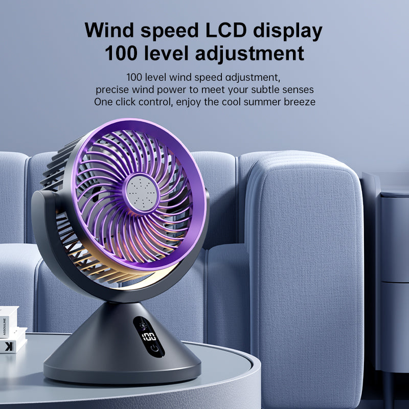 Digital display aromatherapy circulating fan