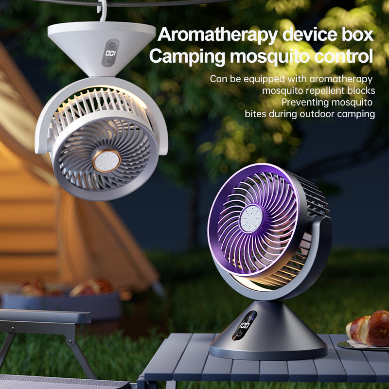 Digital display aromatherapy circulating fan