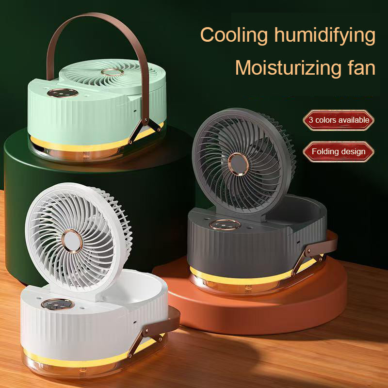 Folding double spray circulation fan