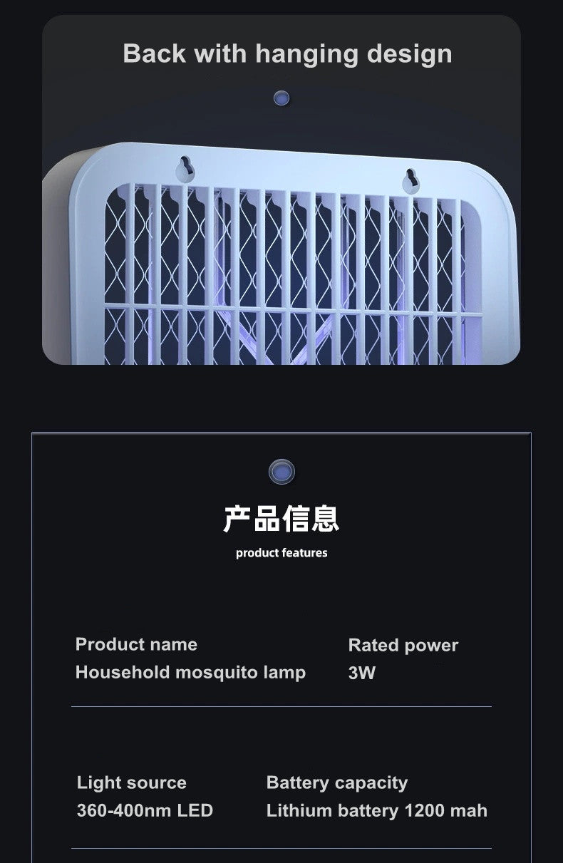 Electric Shock Type Household Pest Control Fly Silent Catcher Mosquito Killer Lamp