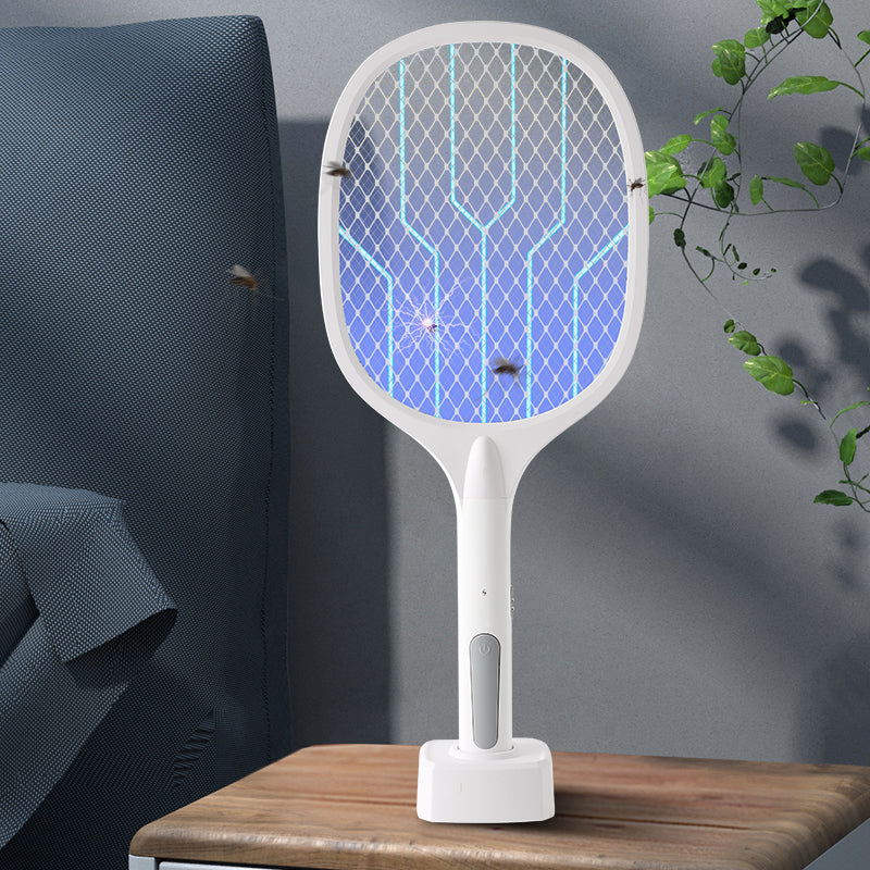 Rechargeable 2 In 1 With Base Electric Fly Mosquito Killer Swatter Pest Control Mosquito Bat