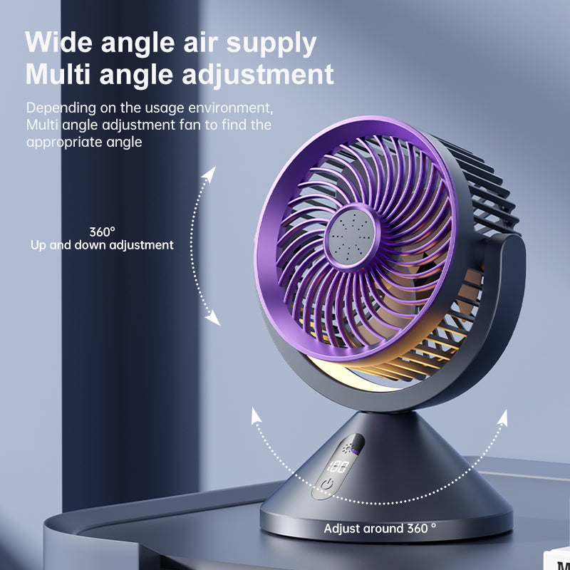 Digital display aromatherapy circulating fan