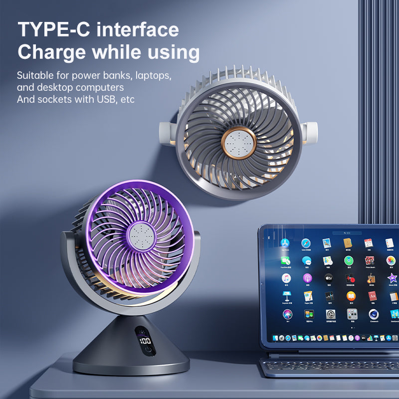Digital display aromatherapy circulating fan