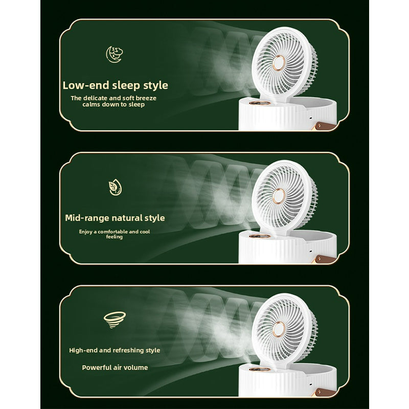 Folding double spray circulation fan