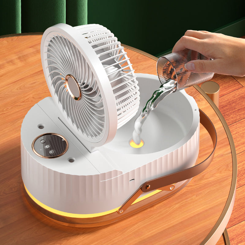 Folding double spray circulation fan