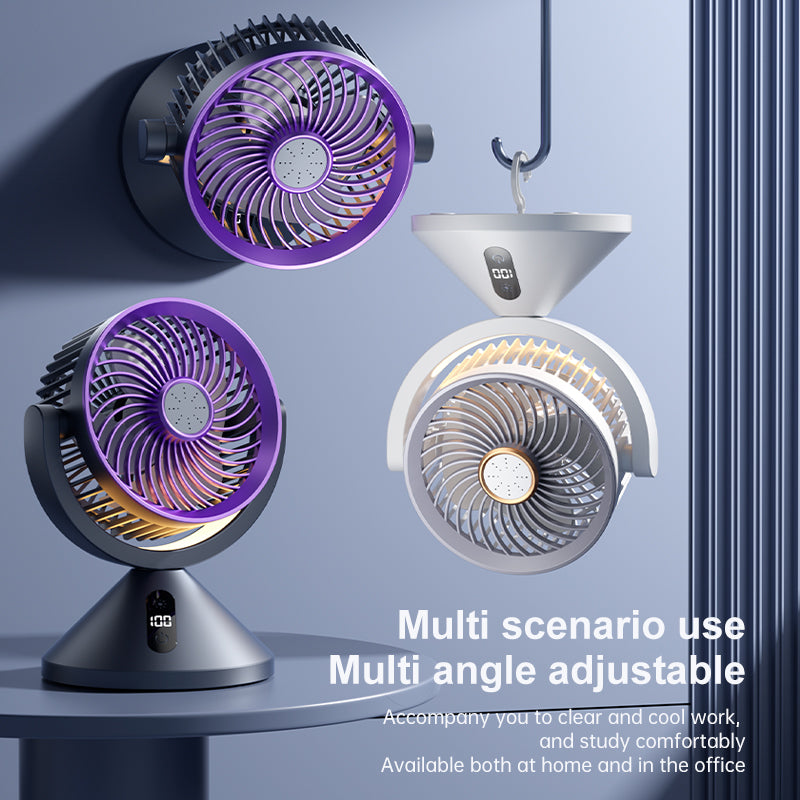Digital display aromatherapy circulating fan
