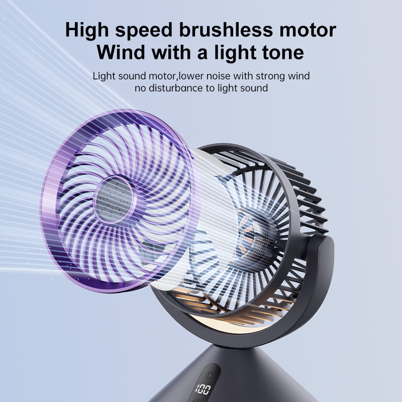 Digital display aromatherapy circulating fan