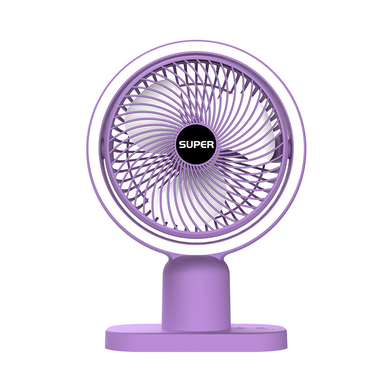 Desktop Rechargeable Mini Portable Night Light Fan for Household